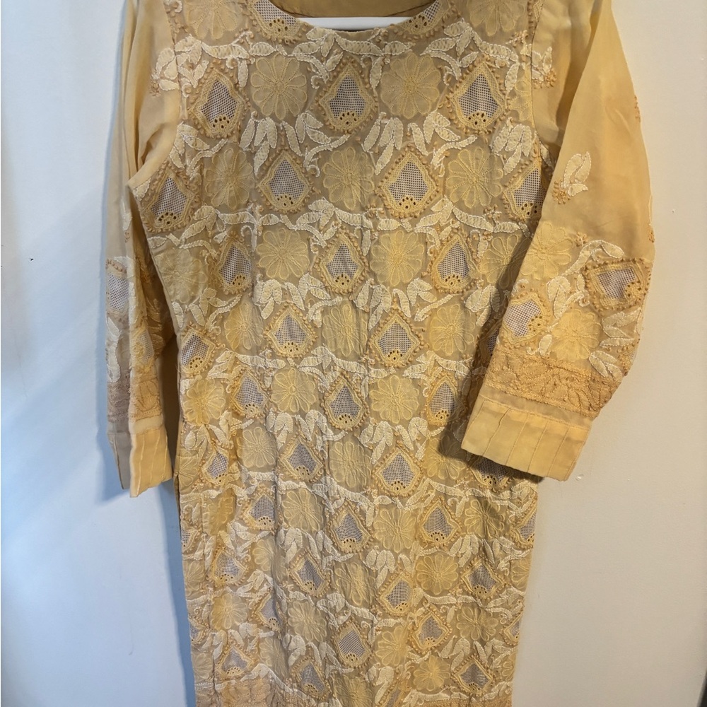 Elegant Lace Overlay Dress in Cream